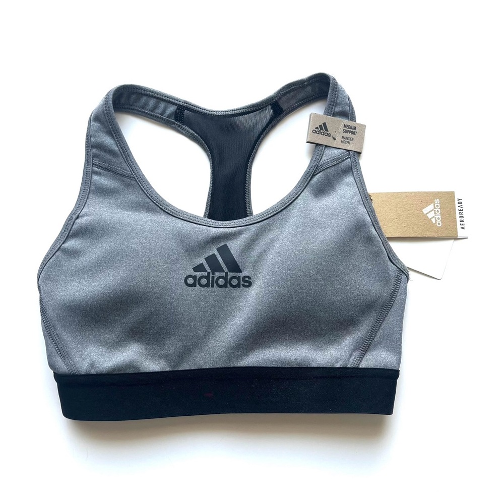 Adidas Gray and Black Sports Bra XS